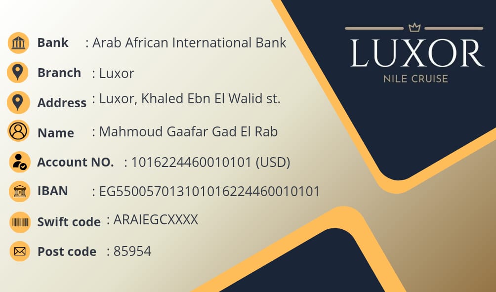 Original company payment information image for Arab African International Bank, Luxor branch