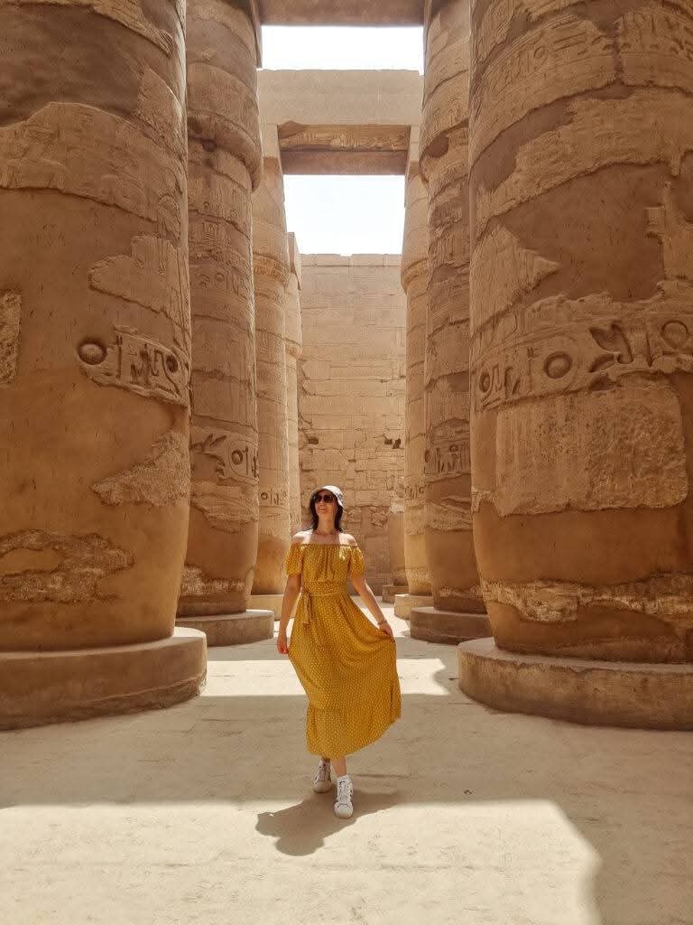 Carved columns of Karnak hypostyle hall